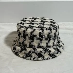 CHANEL バケットハット　ツイード CHANEL 2023 ツイードバケットハットブラック